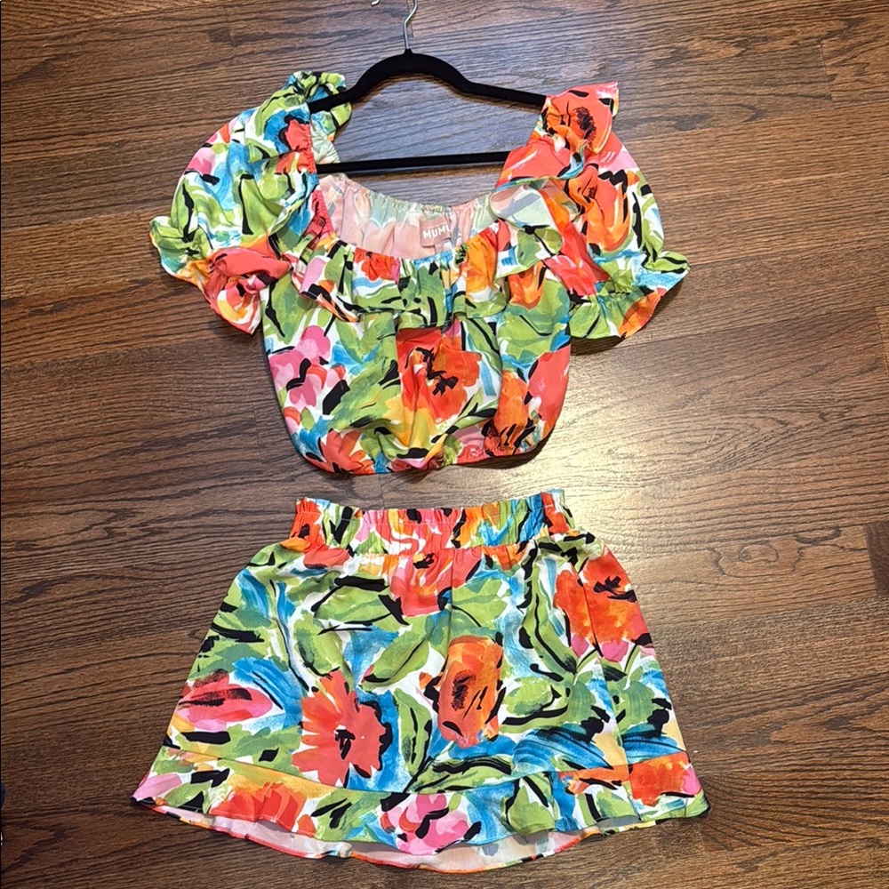 Show Me Your Mumu 2-piece Set Roman Ruffle Skirt & Jessie Top